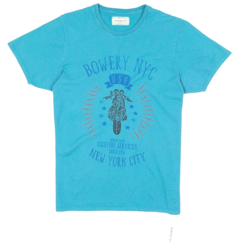 ФУТБОЛКА BOWERY NYC ROUNDNECK T-SHIRT "SPEED SHOP" - SLUB JERSEY