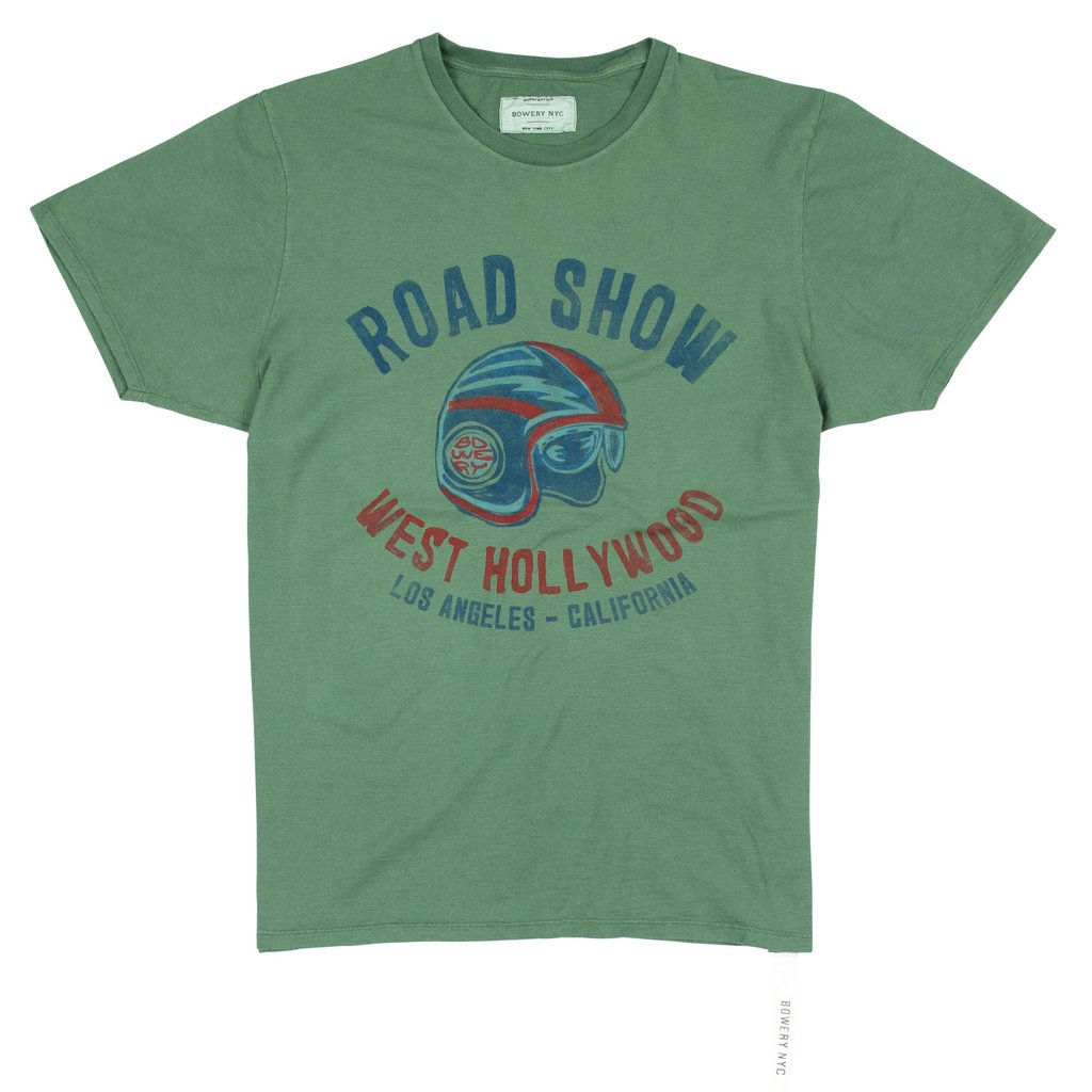 ФУТБОЛКА BOWERY NYC ROUNDNECK T-SHIRT "ROAD SHOW" - SLUB JERSEY