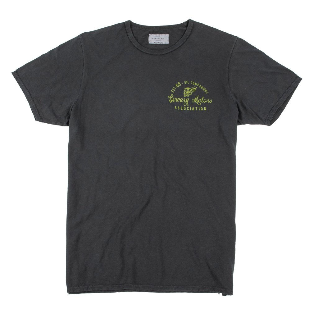 ФУТБОЛКА BOWERY NYC ROUNDNECK T-SHIRT "BOWERY MOTORS ASSOCIATION" - SLUB JERSEY