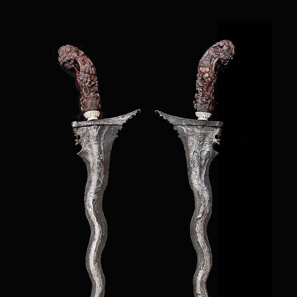 Thumbnail: Antique Naga Siluman keris, kris -  18th century - Ganggeng Kanyut pamor