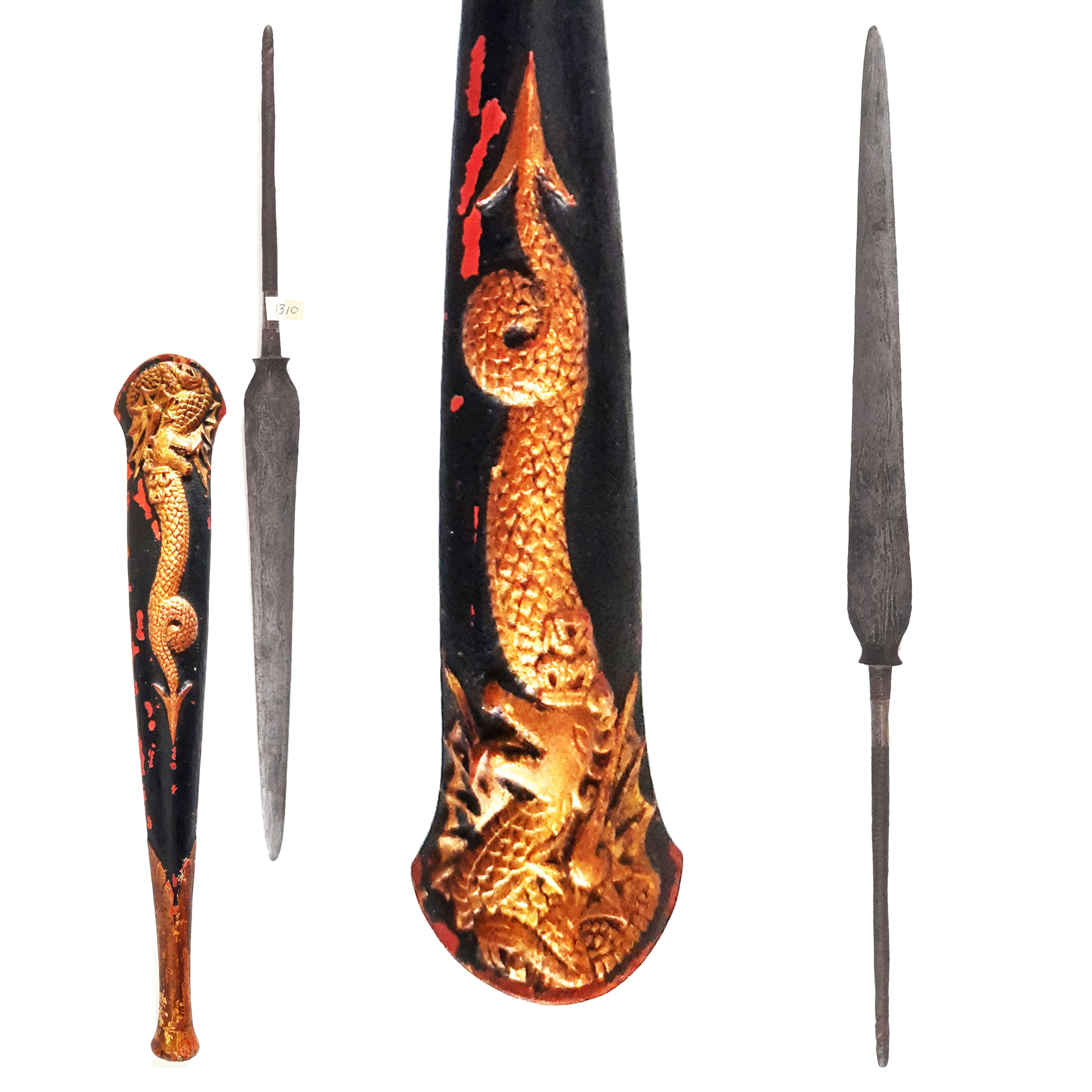Antique Tombak Kudup Gambir - Spear - Madura, Indonesia 16th century