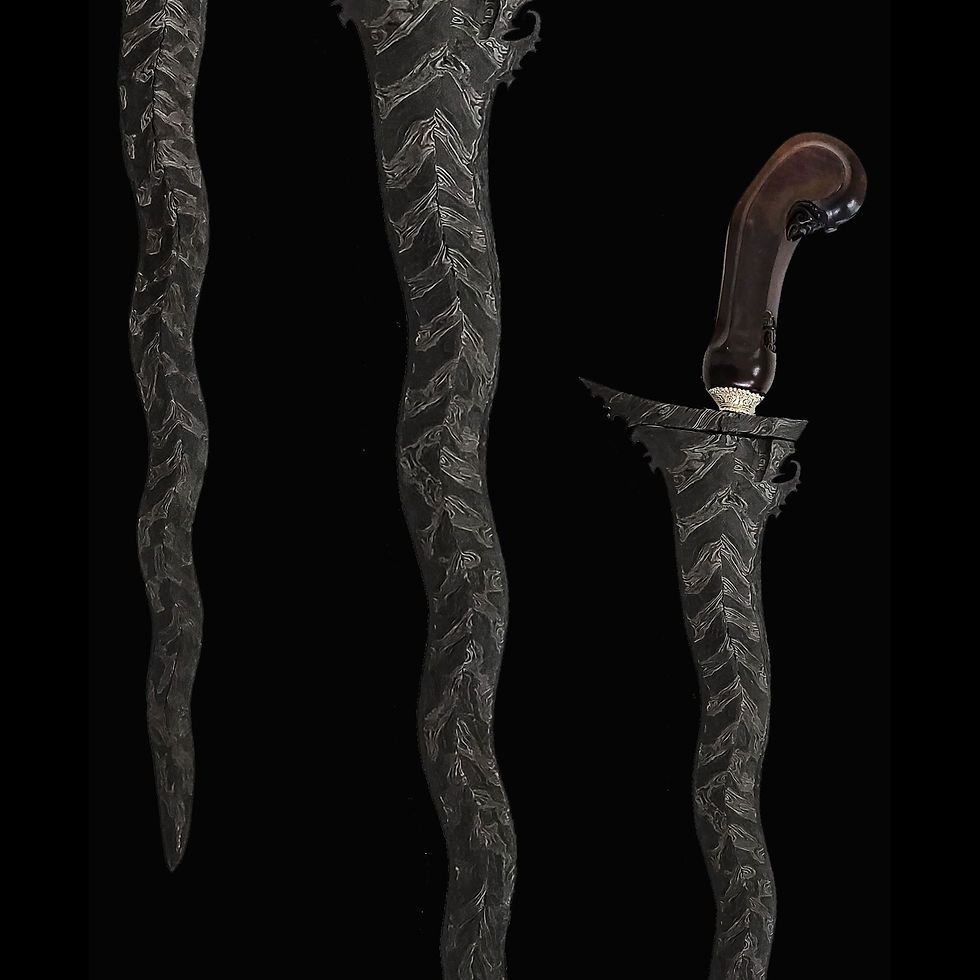 Thumbnail: Antique Sempana Robyong keris, kris -  pamor Anda Agung - Timoho Pelet Mbathok