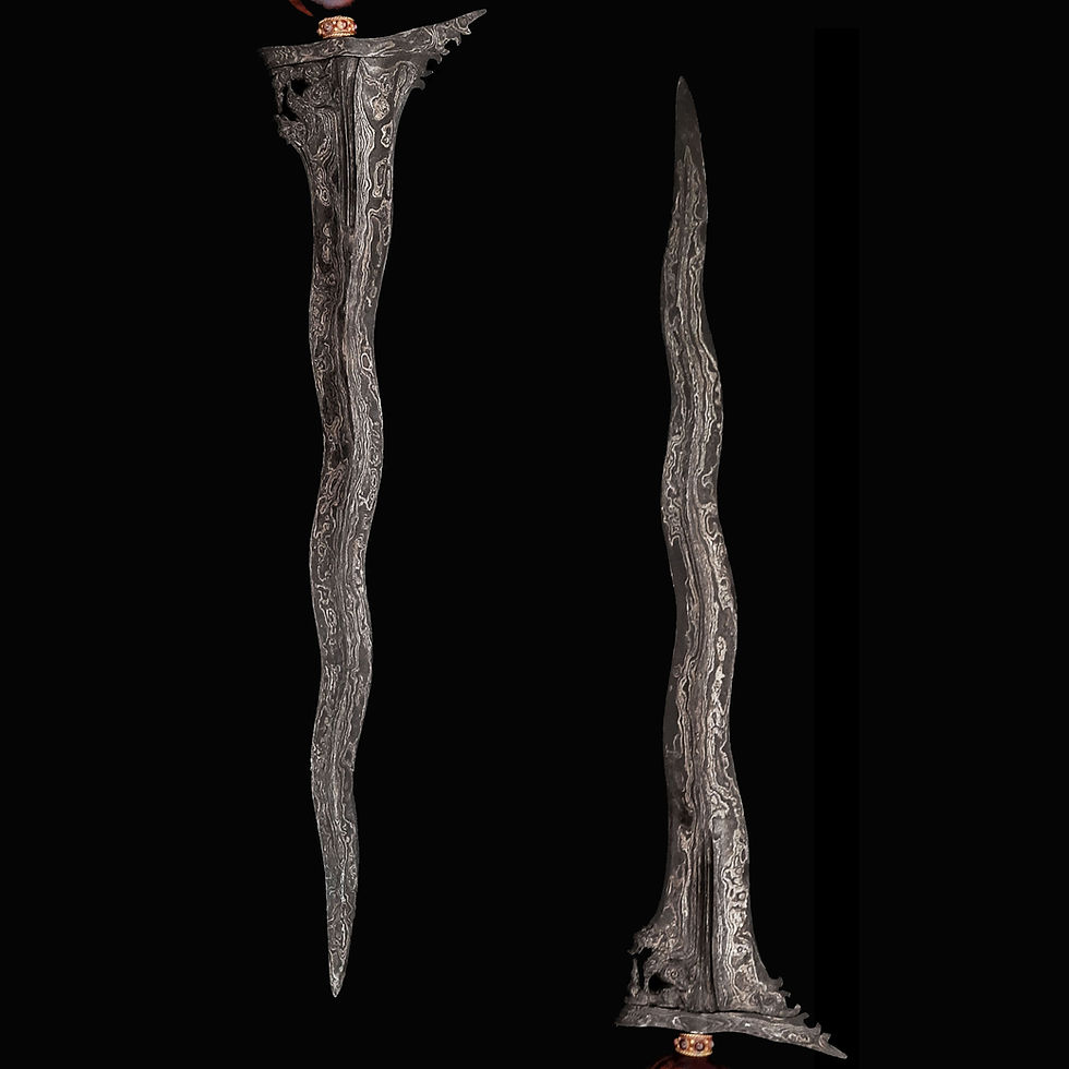 Thumbnail: Tantri Singa-Lembu Bali keris, kris – Bali abad XIX-era (19th century - 2 Pamors