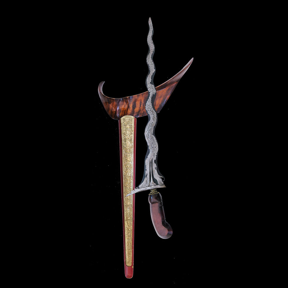 Thumbnail: antique kris keris pamor mrutu sewu