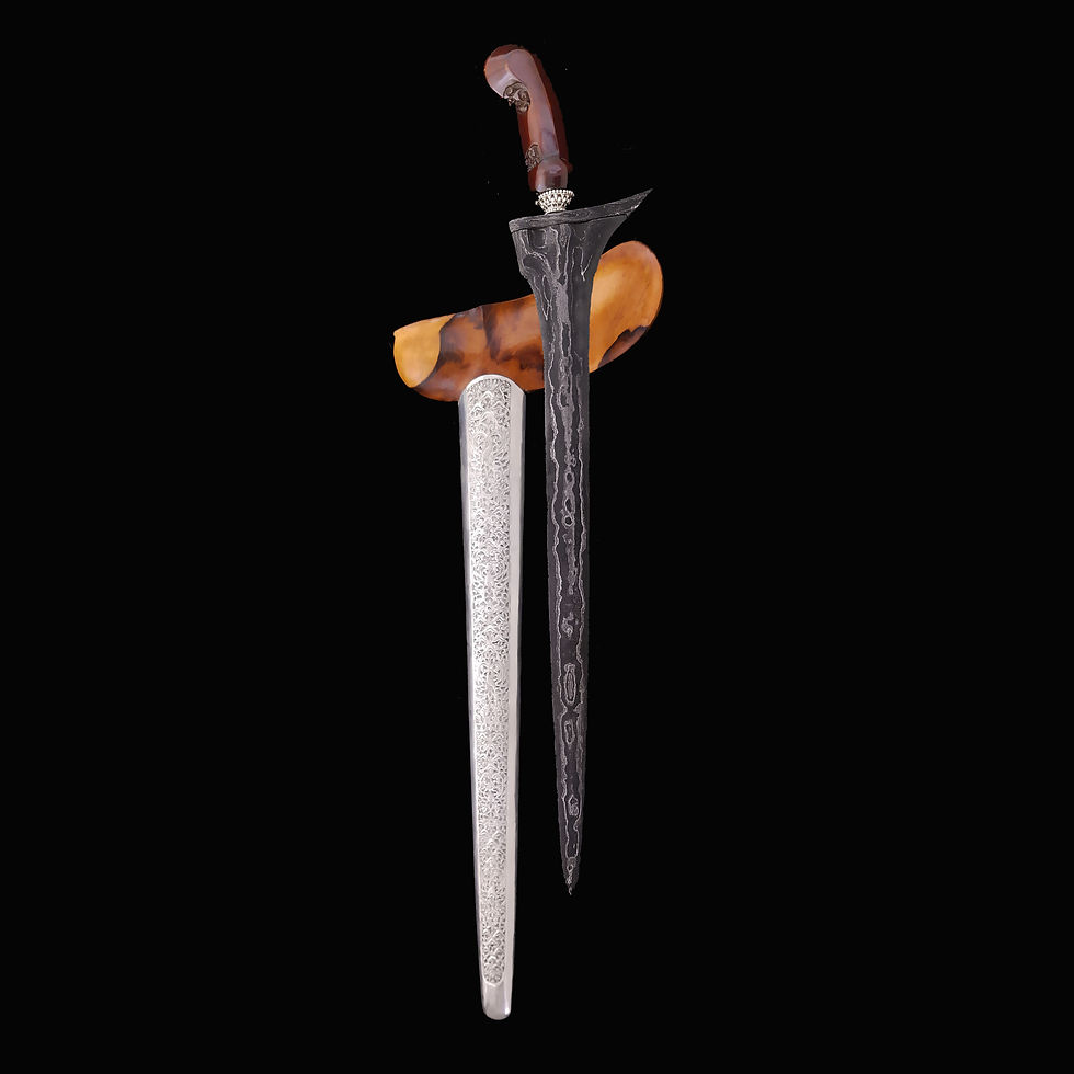 Thumbnail: Beautiful, antique Tilam Upih keris - Tangguh Amangkurat I - Pamor blade