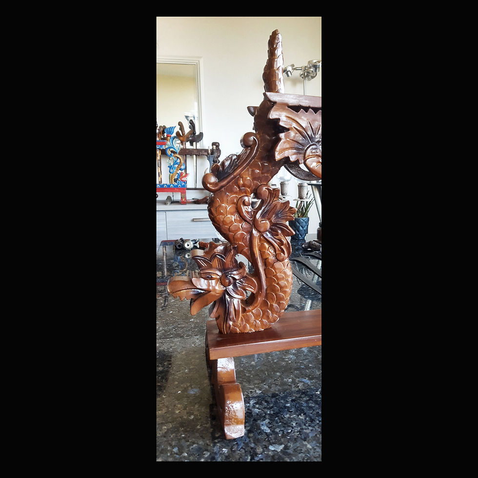 Thumbnail: Naga ploncon, kris rack, kris holder for 5 keris.