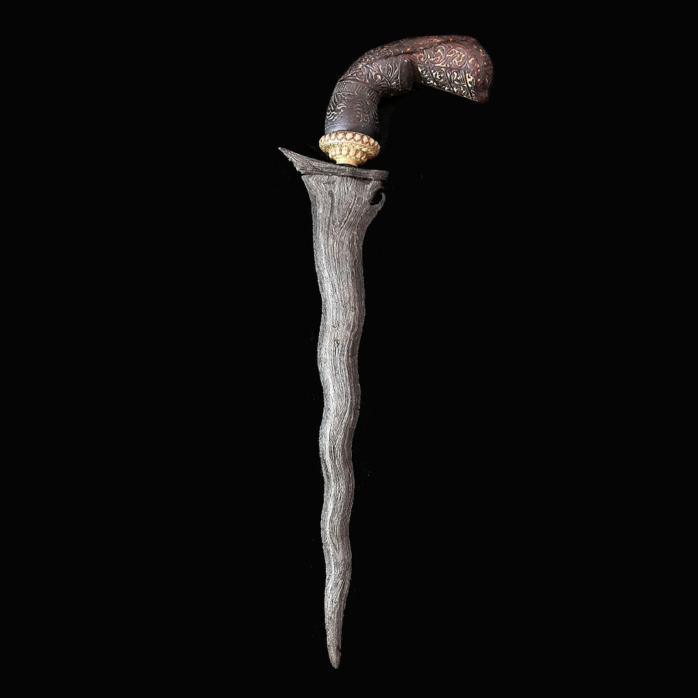 Thumbnail: Bugis keris, kris - Sulawesi - Rare pamor - Silver pendok