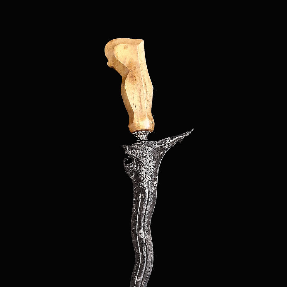 Thumbnail: Antique Lembuswana, Ganesha keris, kris – Blade with the rare Lembuswana