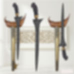 Antique 17th-century Cirebon Keris Kris featuring a straight Jalak Ngore dapur and Ngulit Semangka pamor.