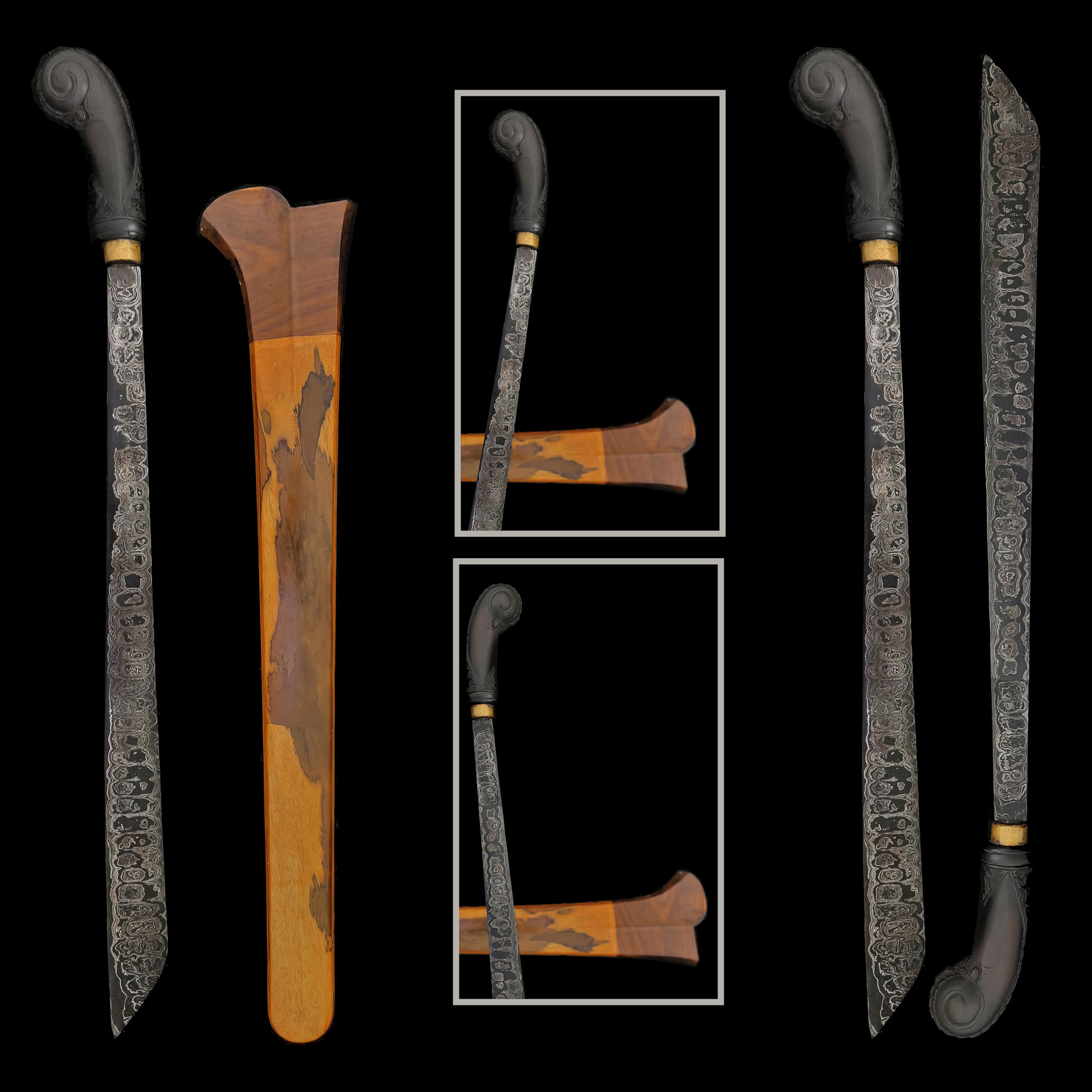 Antique Pedang Luwuk - Pedang - pamor Uler Lulut – Batah hilt