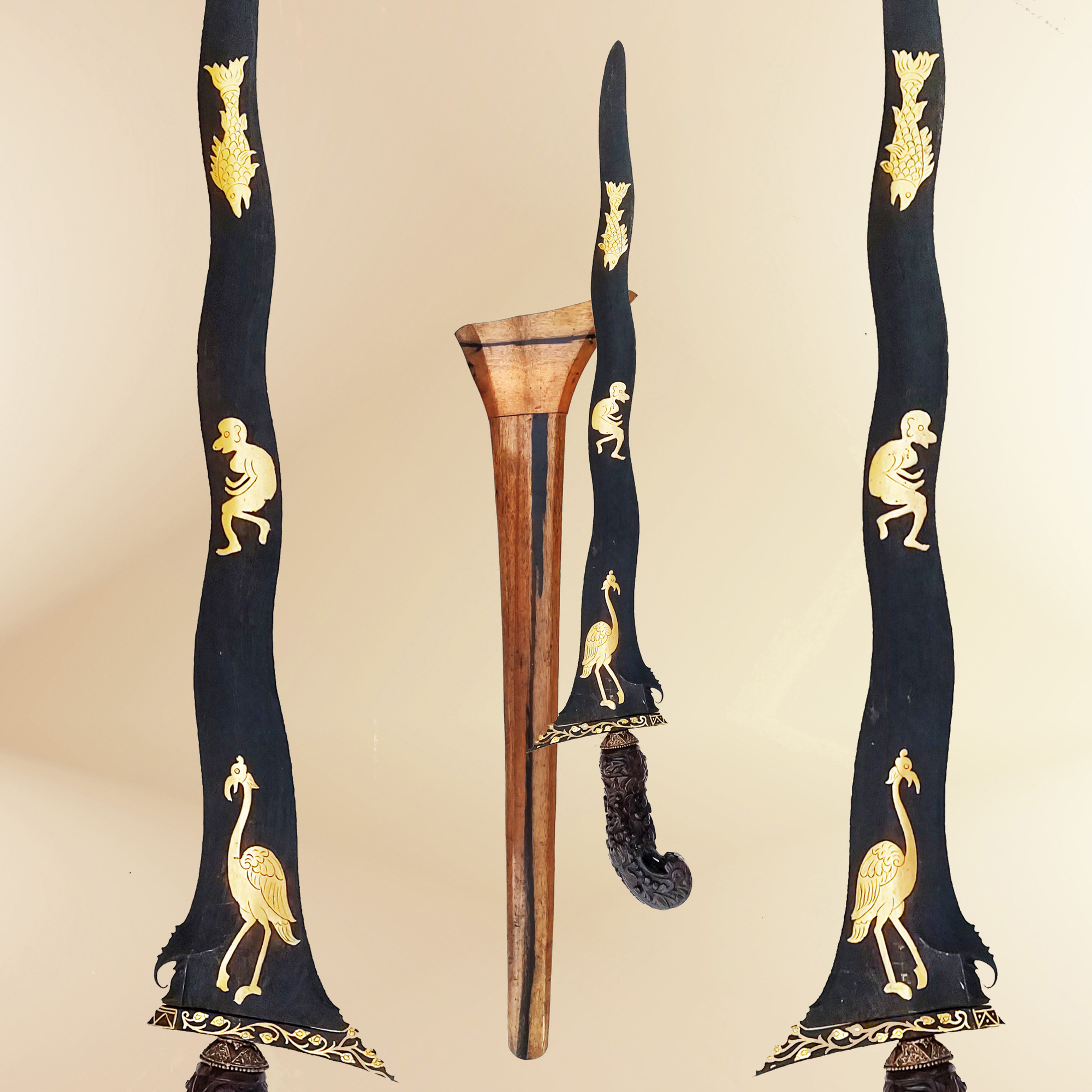 antique madura kris with kinatah gold for sale