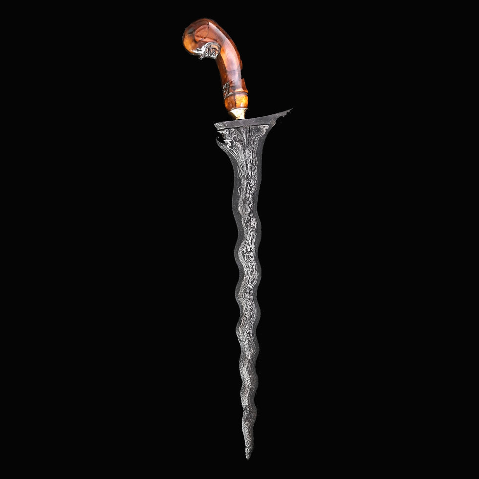 Thumbnail: Antique Sedhet keris, kris – Pengging era (15th century)- White Beras Wutah pamo