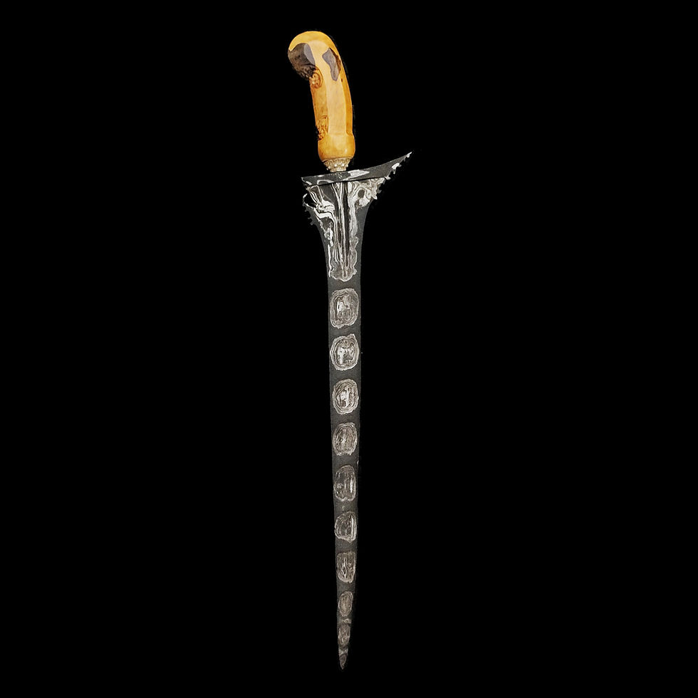 Thumbnail: Antique Sinom Robyong Wulan Wulan keris, kris – Pamor Melati - Wulan Wulan