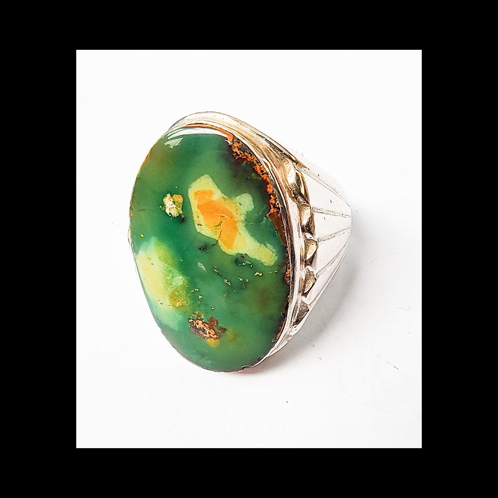 Thumbnail: spiritually charged multi-color green turquoise stone - Cirebon, Indonesia