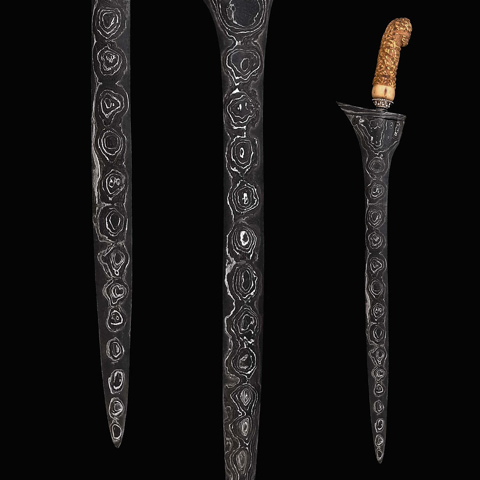 Thumbnail: Tilam upih kris, keris Uler lulut pamor