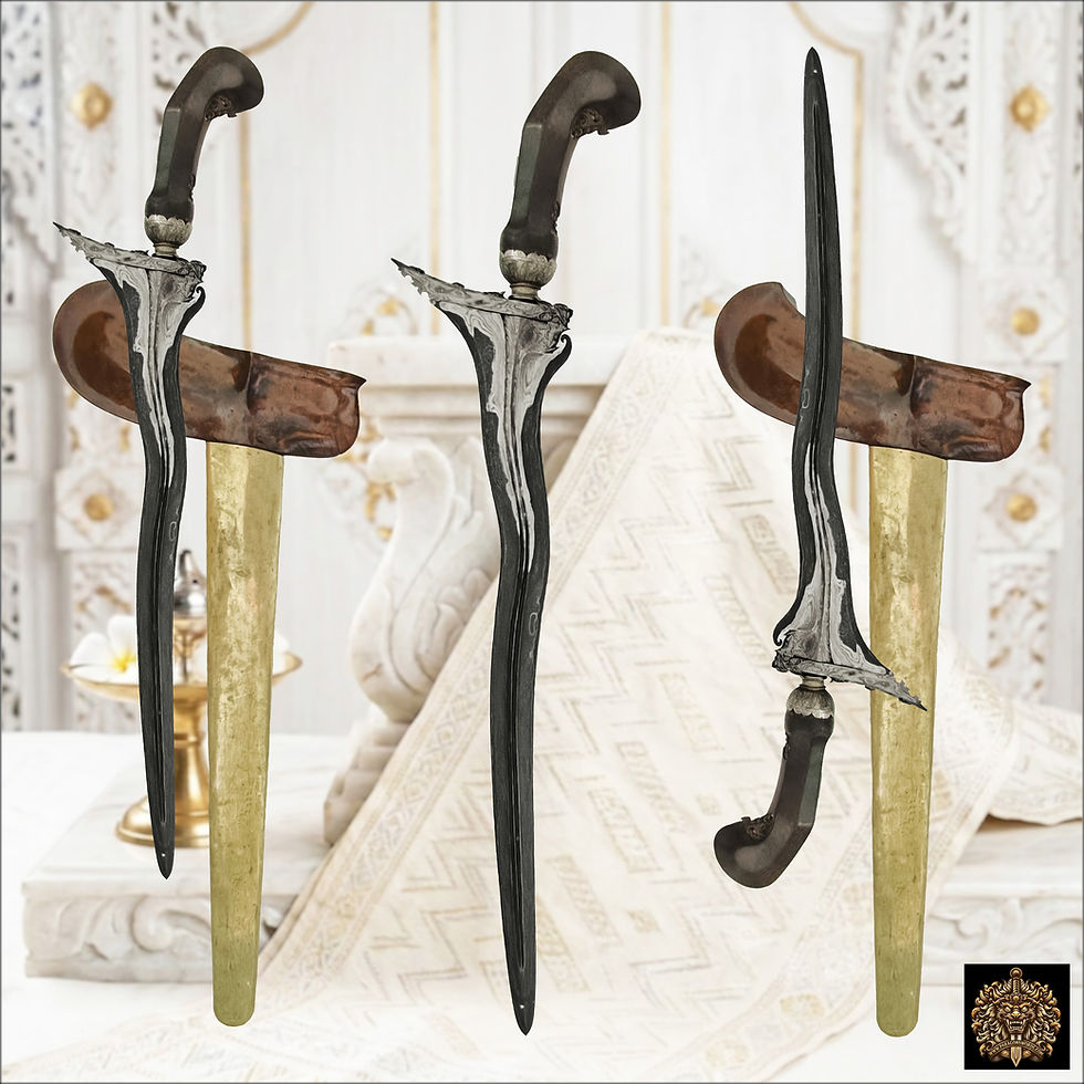 Thumbnail: Rare, antique Jangkung Jangkung Sagara Winotan Paku Alam Paku Alam I kris, keris