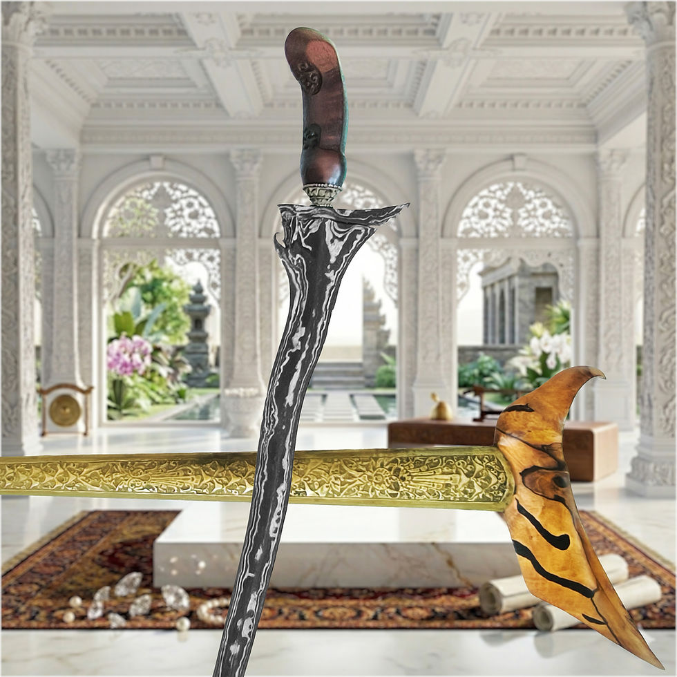 Thumbnail: Rare 17th C. Mataram Amangkurat Jangkung Mayar Keris, Keris with Wengkon Isen