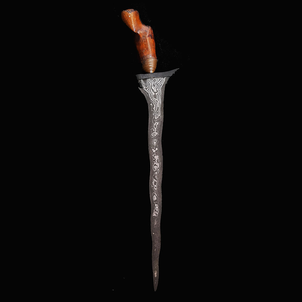 Thumbnail: Rare Bahari keris - Bulan Sabit warangka - Majapahit era (14th century)