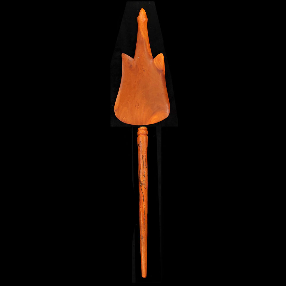 Thumbnail: antique indonesian trisula with gold for sale