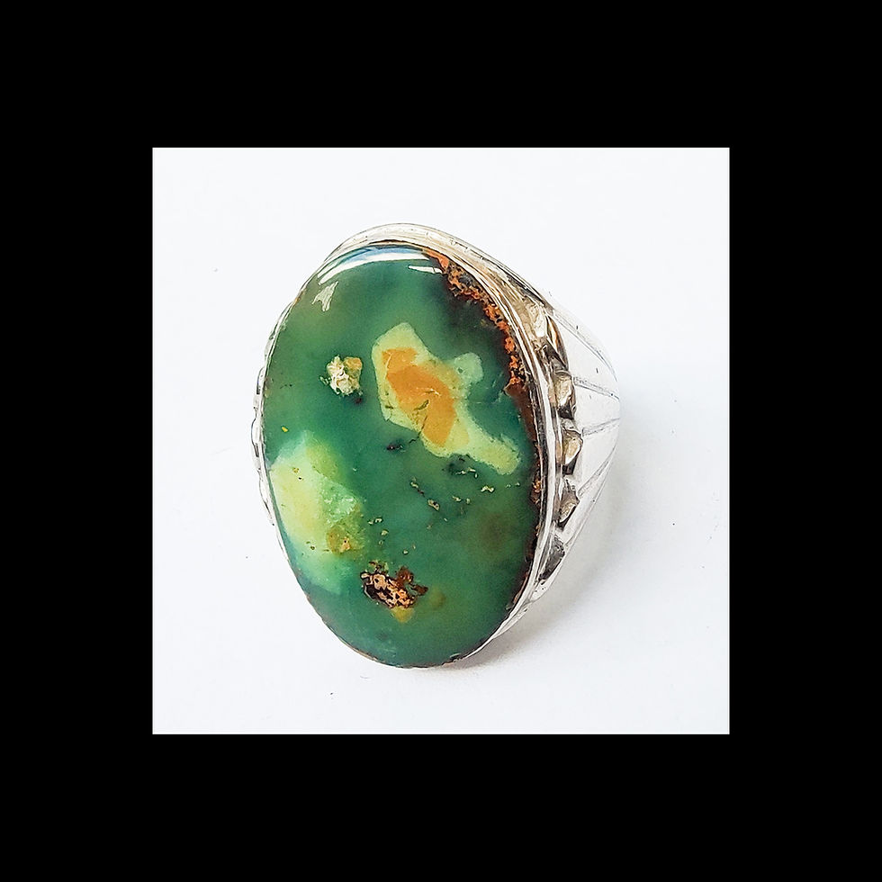 Thumbnail: spiritually charged multi-color green turquoise stone - Cirebon, Indonesia
