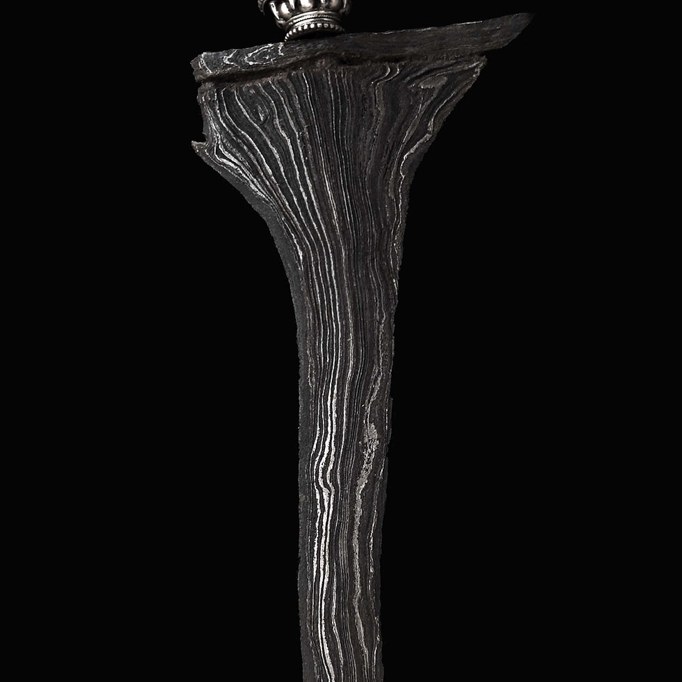 Thumbnail: Sempana keris, kris - Segaluh era (12th century) - White Adeg Mrambut pamor