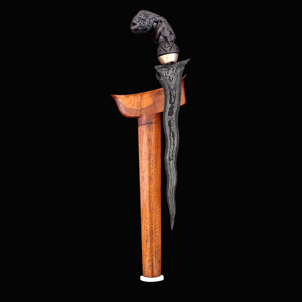 Thumbnail: Antique Lamba Pitu keris, kris - Sumatra / Malay - Wilah with 2 pamors