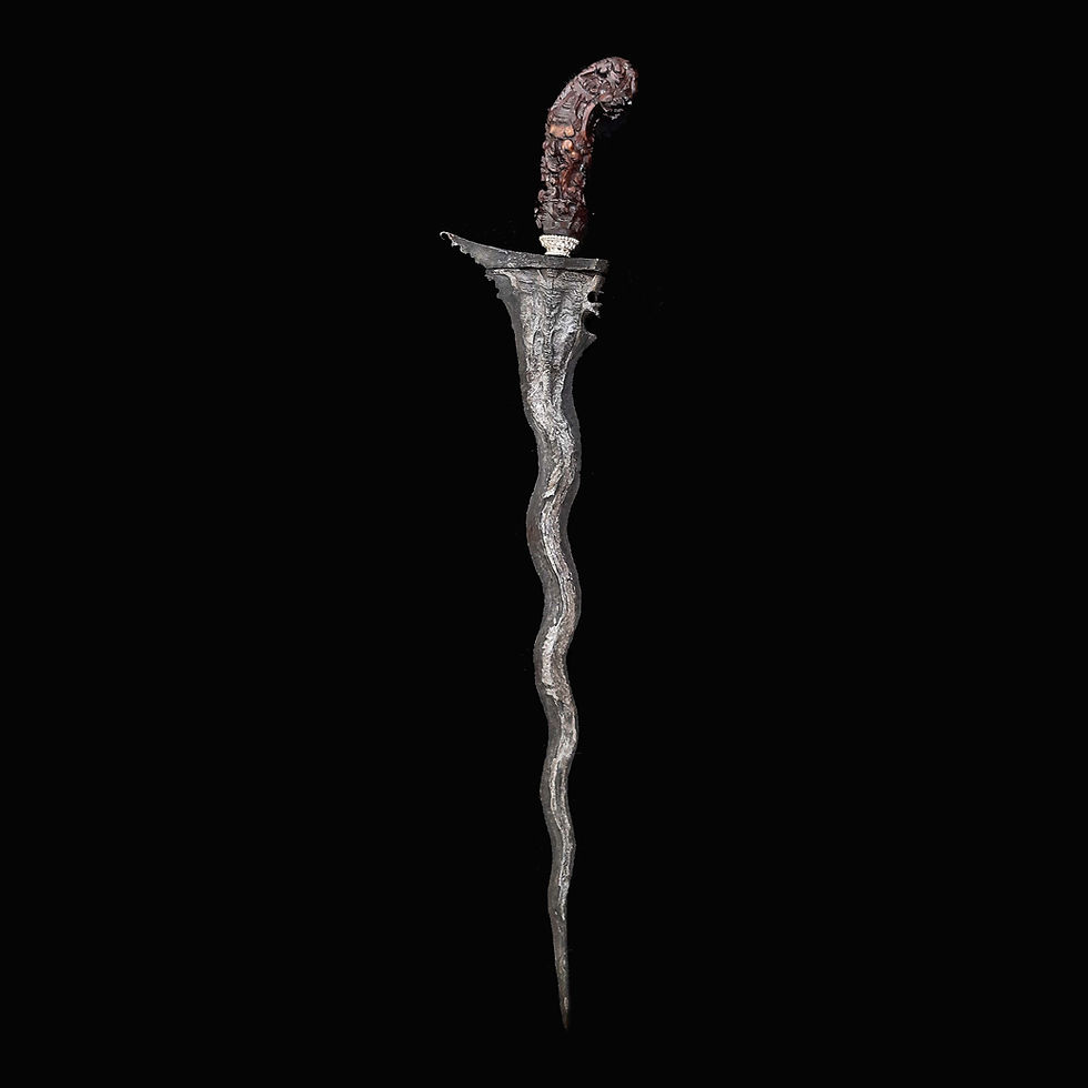 Thumbnail: Antique Naga Siluman keris, kris -  18th century - Ganggeng Kanyut pamor