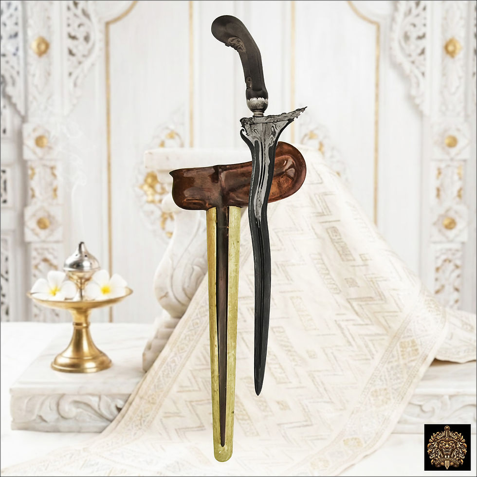 Thumbnail: Rare, antique Jangkung Jangkung Sagara Winotan Paku Alam Paku Alam I kris, keris