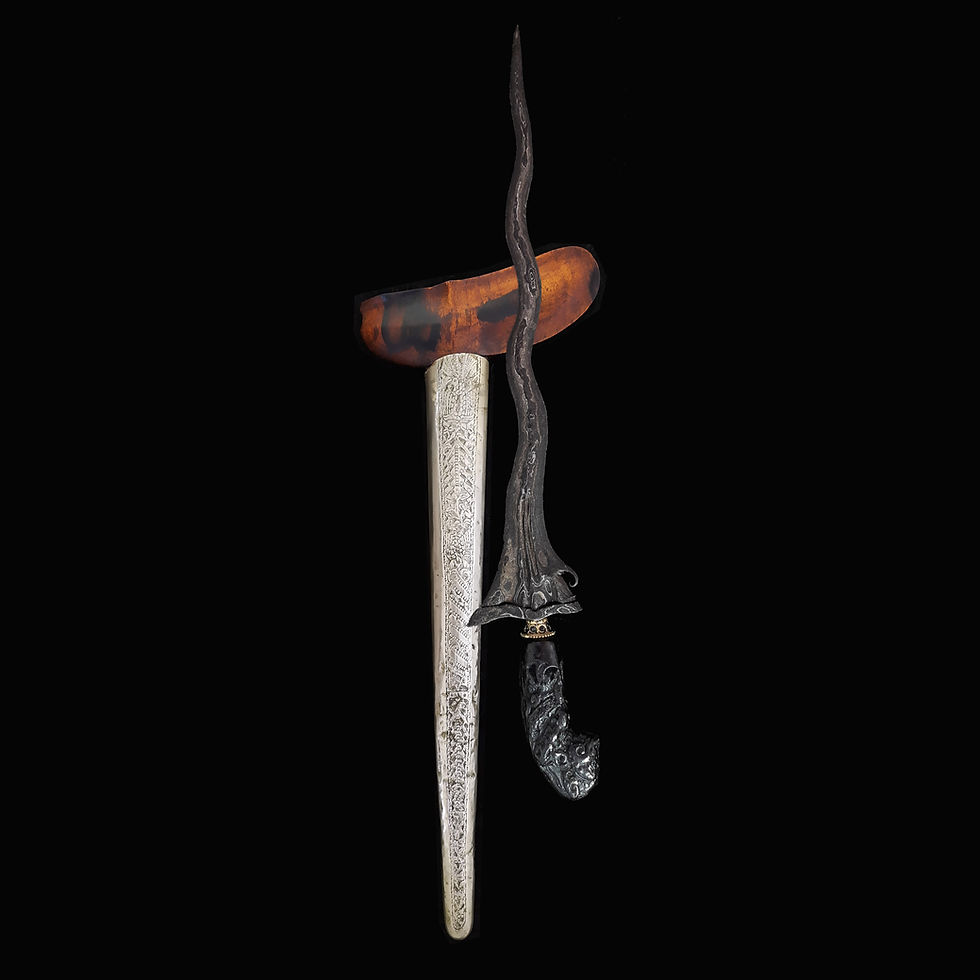 Thumbnail: antieke indonesische kris, keris te koop