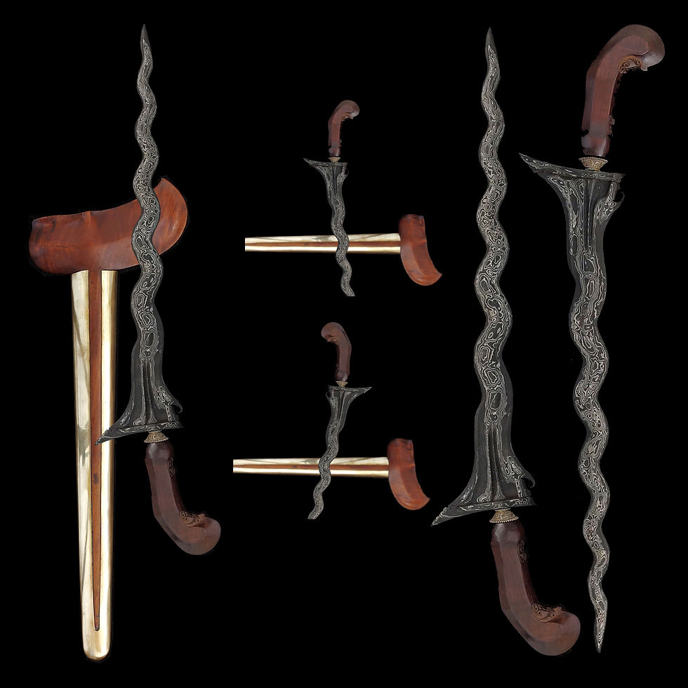 Thumbnail: antique sengkelat 13 luk kris for sale