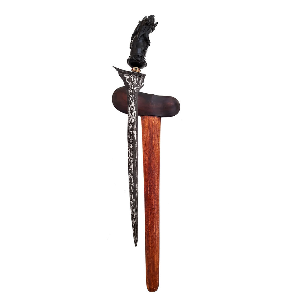 Thumbnail: Kebo Teki bali keris – Bali abad XIX wilah (blade) with impressive pamor