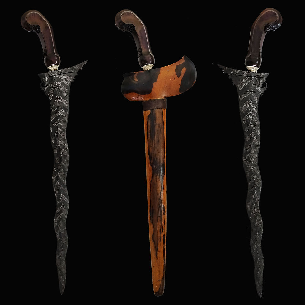 Thumbnail: Antique Sempana Robyong keris, kris -  pamor Anda Agung - Timoho Pelet Mbathok