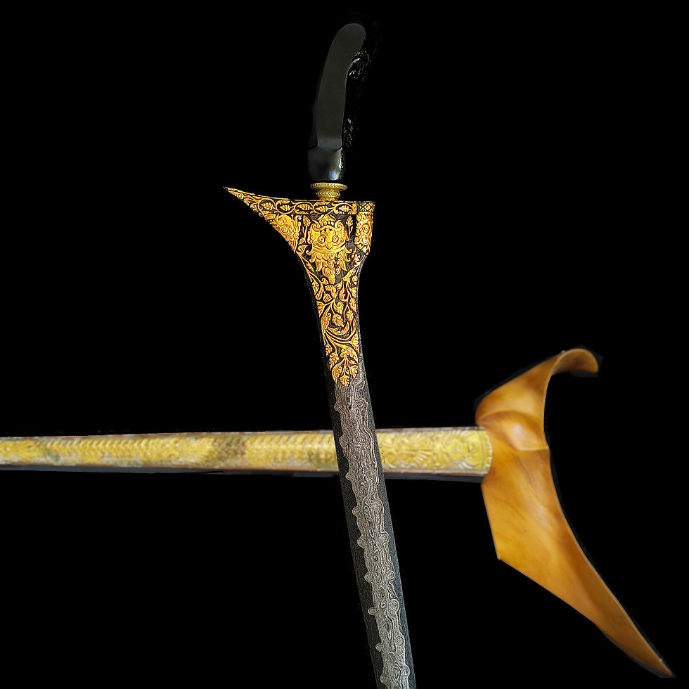 Thumbnail: Antique Kala Makara Kinatah kris keris - Gold decor - Protective powers