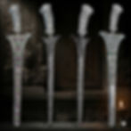 Royal 19th-century Lombok Sepang Keris with solid silver Kojongan warangka and 52 precious stones