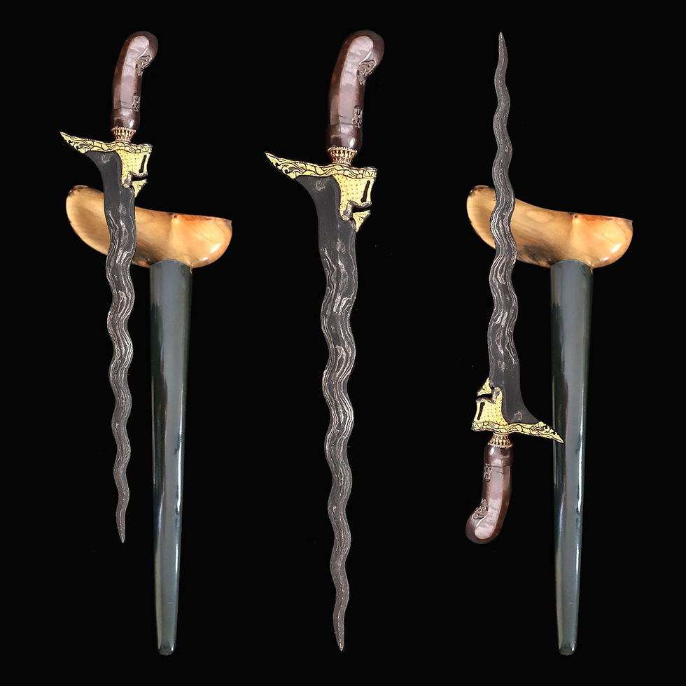 Thumbnail: Rare, antique Togog Korowelang keris, kris - Ilining Warih pamor