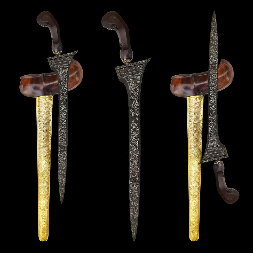 Thumbnail: antique keris pamor iris pandan for sale