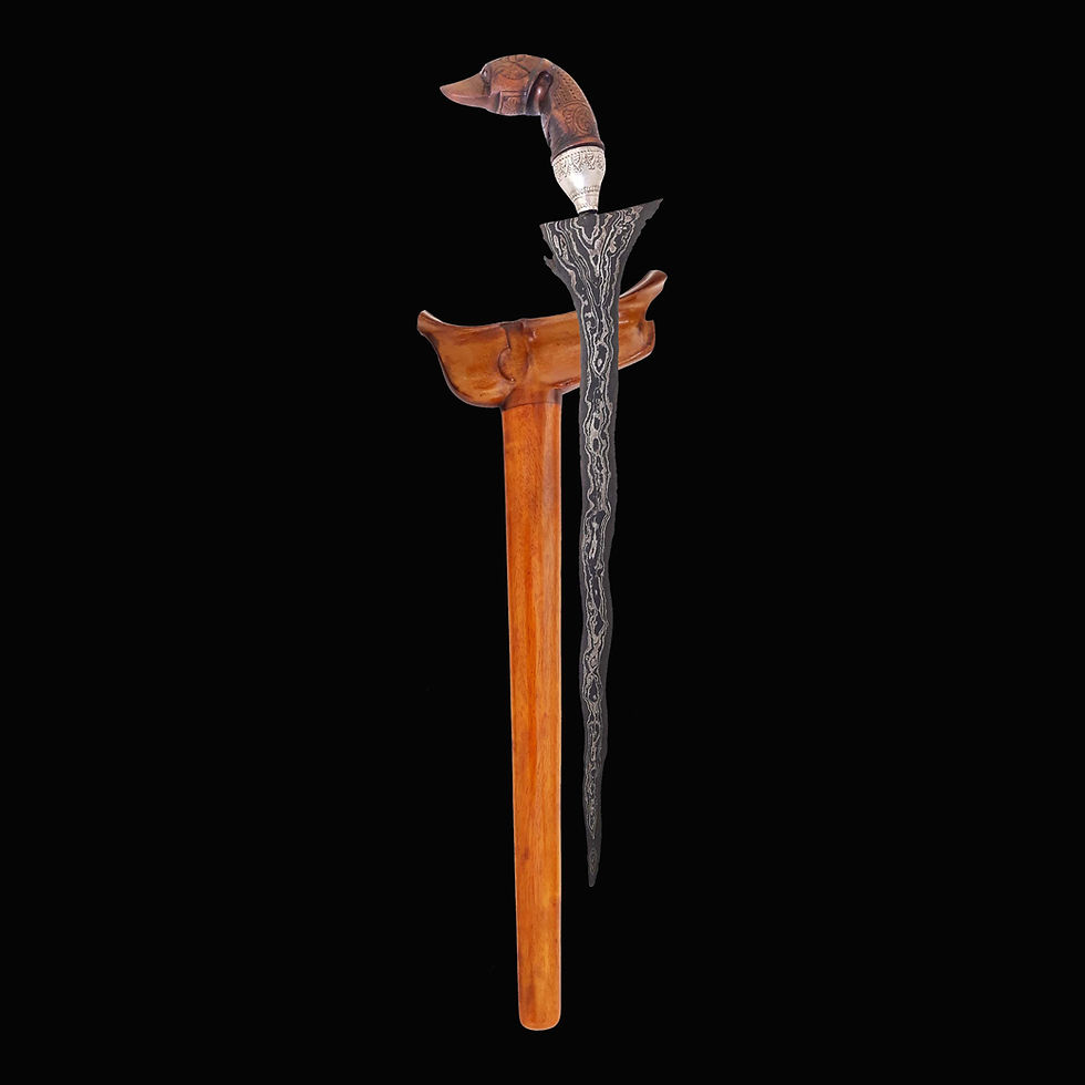 Thumbnail: Palembang Sempana kris, keris - 2 pamors - 17th century - Ganja Iras