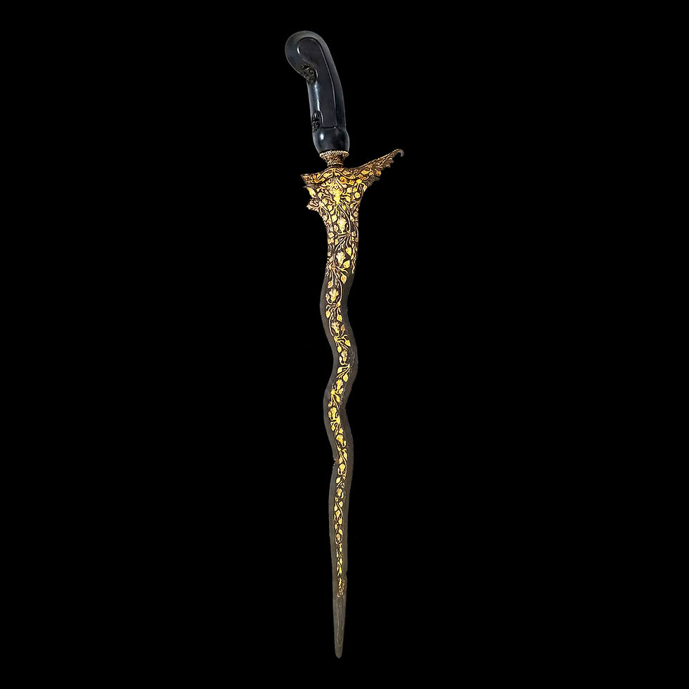 Thumbnail: Antique and powerful Megantoro Kamarogan Tinatah kris, keris - Megantoro kris