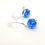 Miniature : Boucles d'oreilles "Neptune" en verre filé bleu