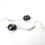 Miniature : Boucles d'oreilles "Elegance" noir et or en verre de Murano et acier inoxydable