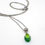 Miniature : Petit pendentif "Larmichette" vert en verre de Murano