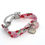 Miniature : Bracelet pour enfant en tissu coeur et cerise roses perle en verre de Murano