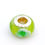 Miniature : Perle florale verte pour bracelet en verre de Murano