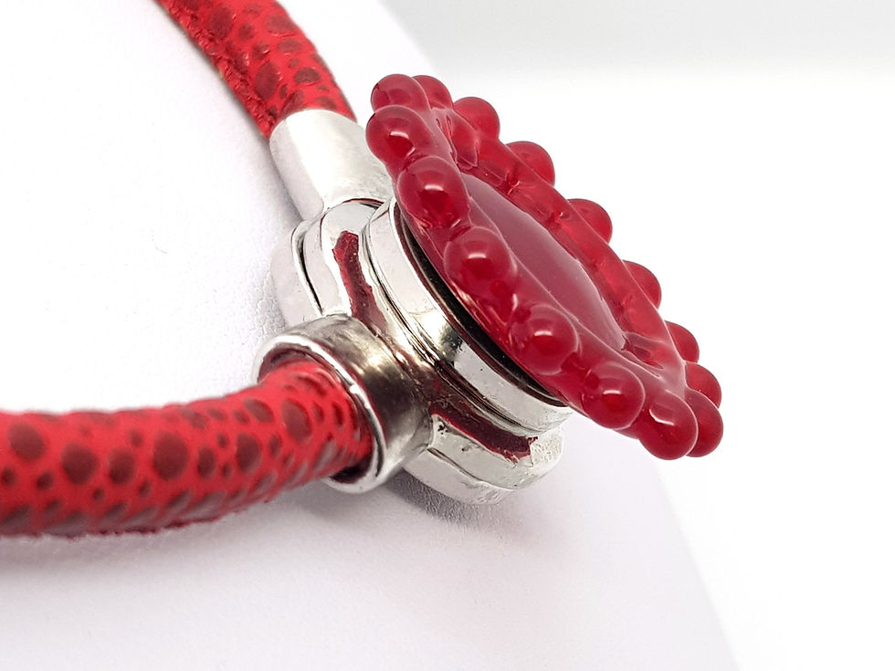 Miniature : Collier rouge en verre de Murano