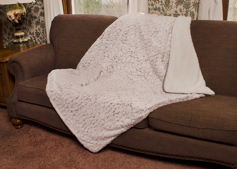 Rain Drop Luxury Filled Plush Throw