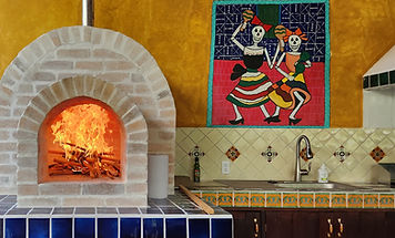 Authentic wood burning pizza oven