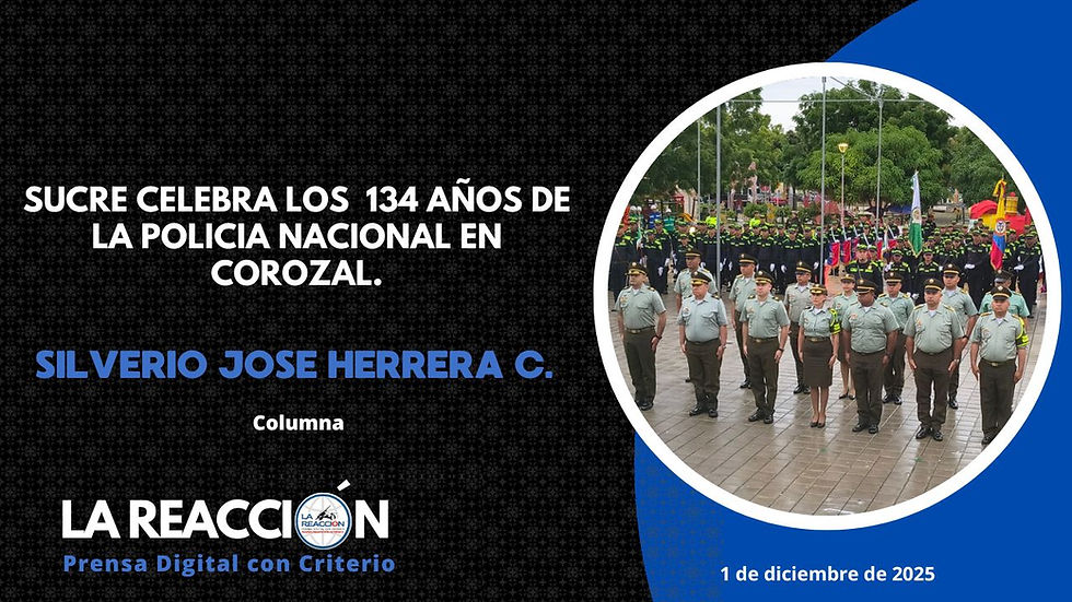 SUCRE CELEBRA LOS 134 AÑOS DE LA POLICIA NACIONAL EN COROZAL.