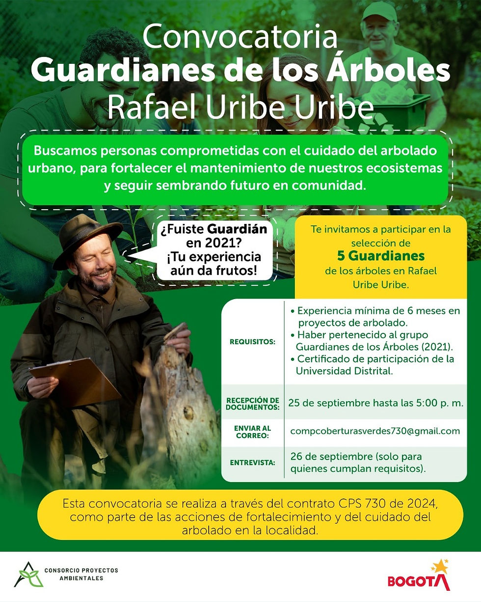 convocatoria guardianes de los árboles rafael uribe uribe
