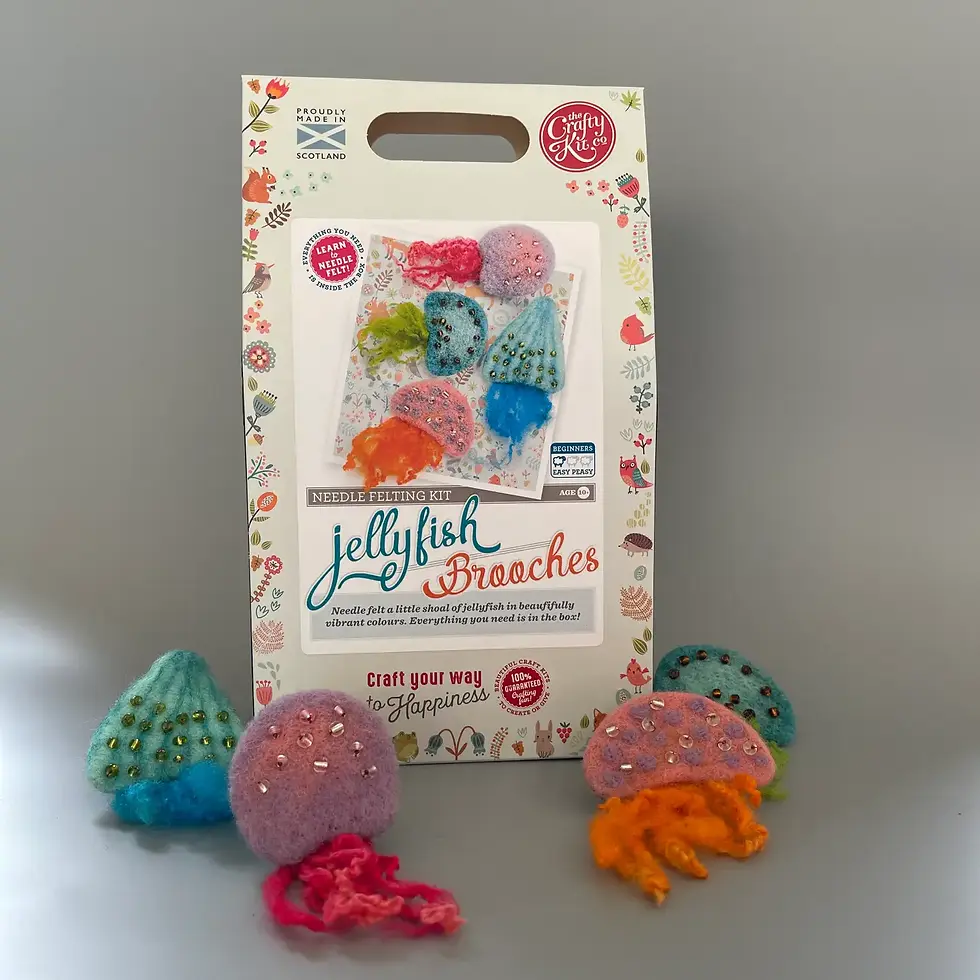 Thumbnail: Jellyfish Brooches Needle Felting Craft Kit