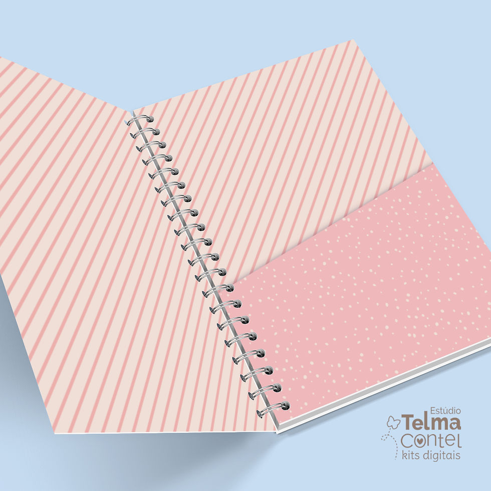 Miniatura: Kit Ditgital - Caderno de Pedidos - A5 wire-o/espiral - (papéis inclusos)